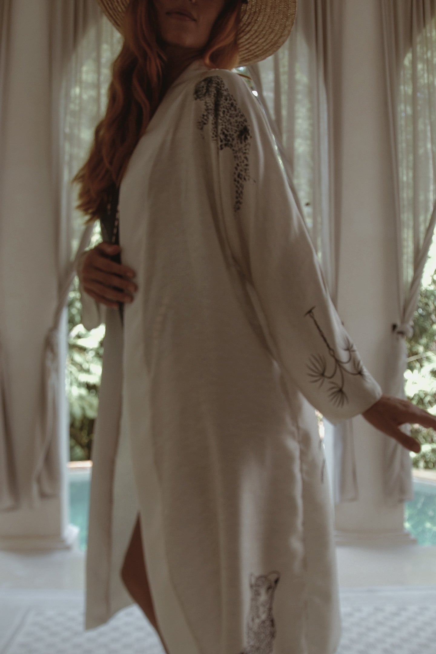 The Rigel Silk Robe in Jaguar